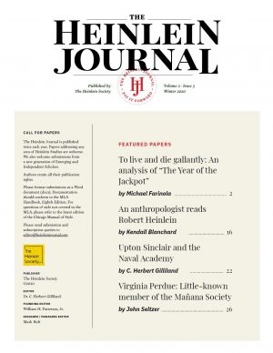 The Heinlein Journal #27 – Winter 2020 – 32 pages